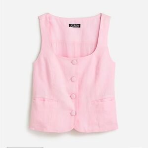 NWT Bubblegum Pink Linen Vest